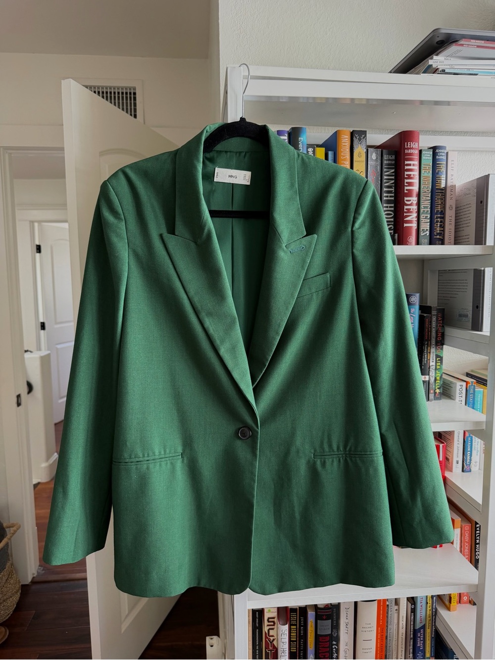MANGO Green Oversized Blazer